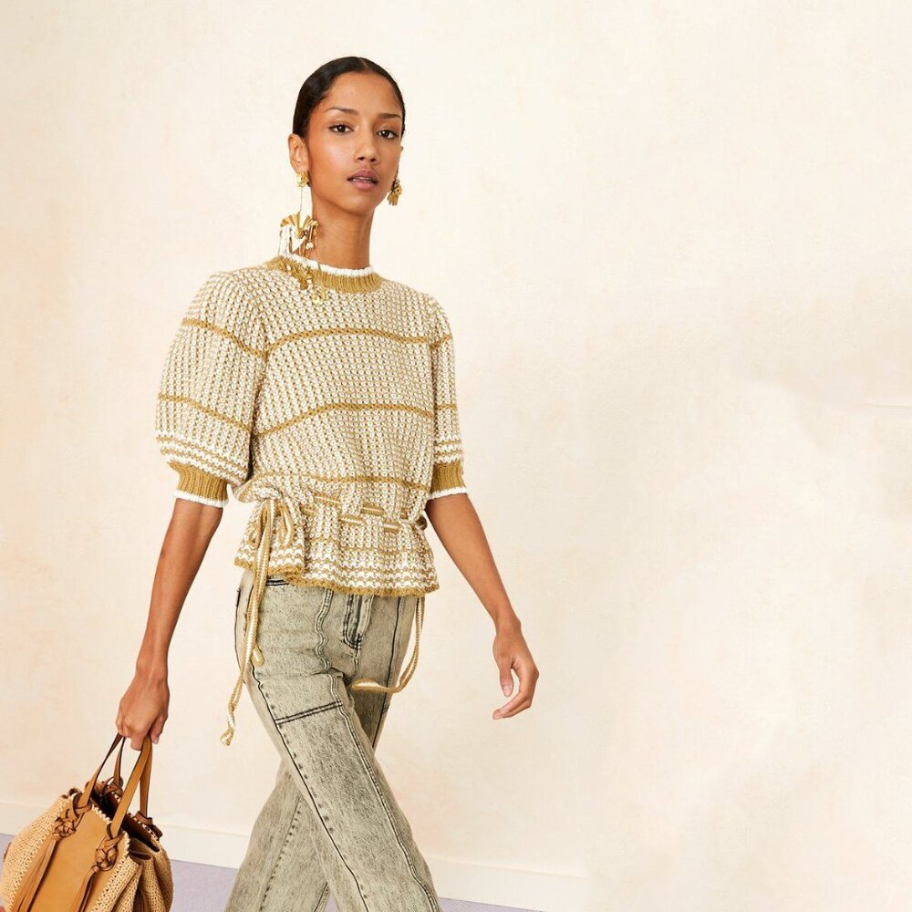 Ulla Johnson Amalia Pullover in Sand - sz Large